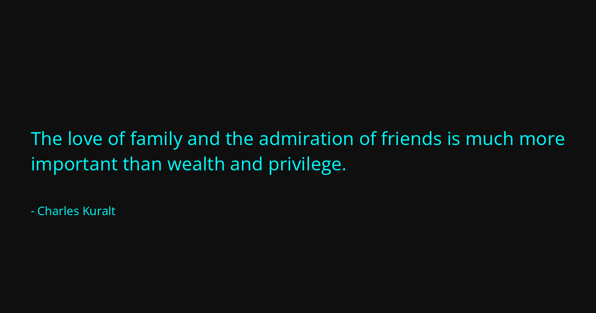 Quote by Charles Kuralt