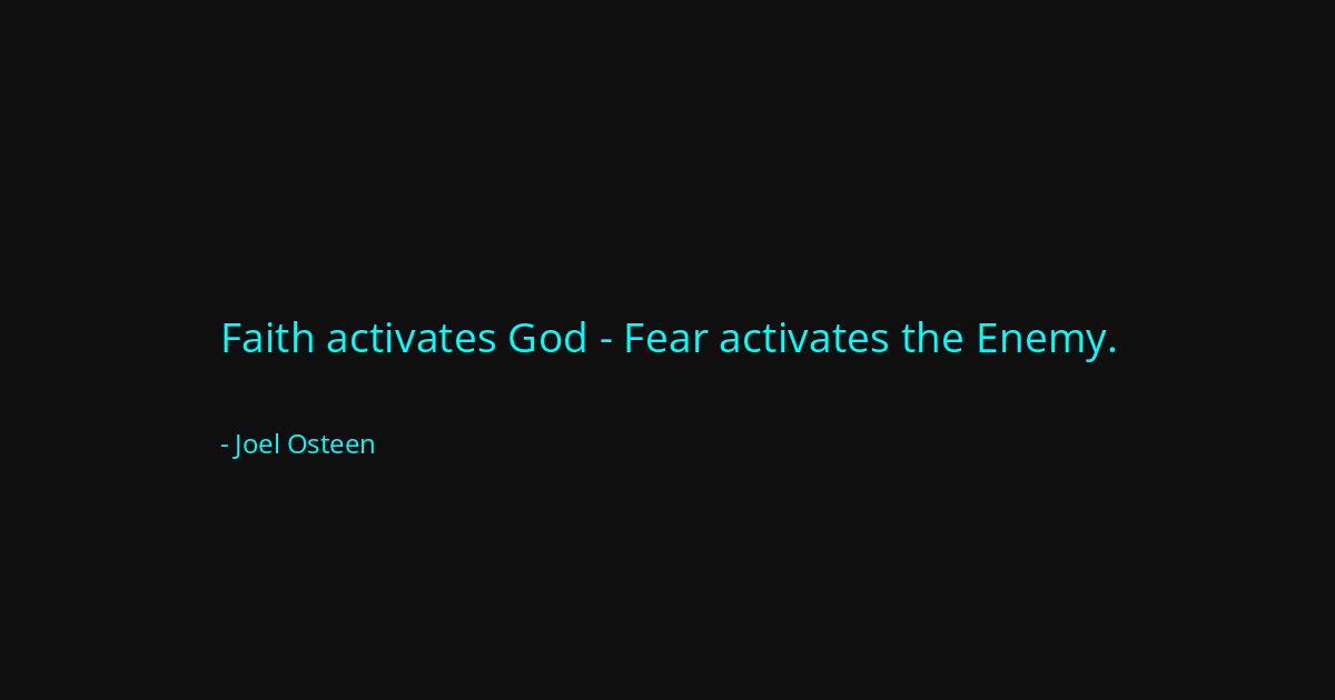 Quote by Joel Osteen
