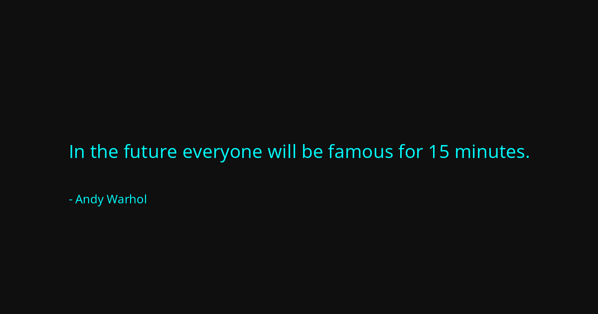 Quote by Andy Warhol