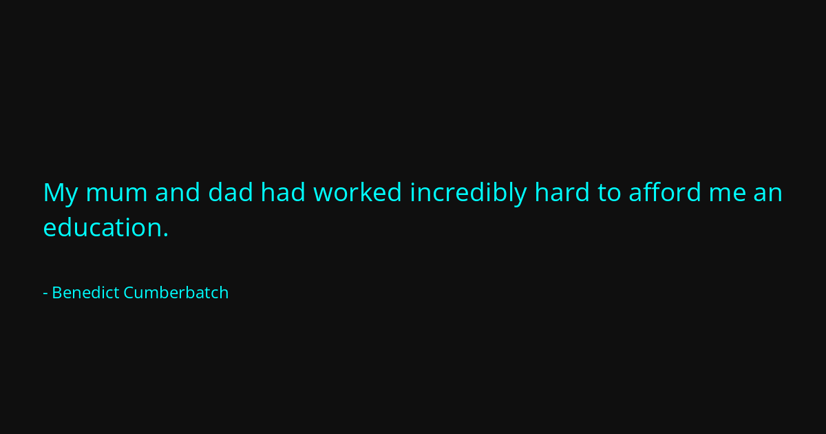 Quote by Benedict Cumberbatch