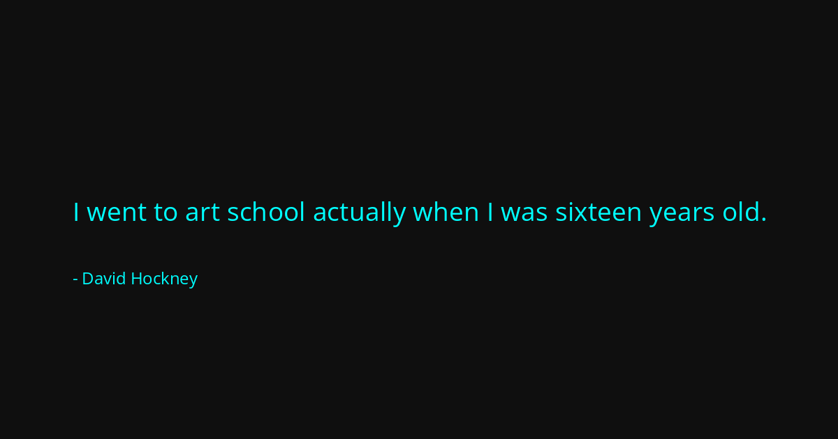 Quote by David Hockney