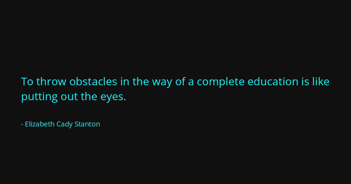 Quote by Elizabeth Cady Stanton