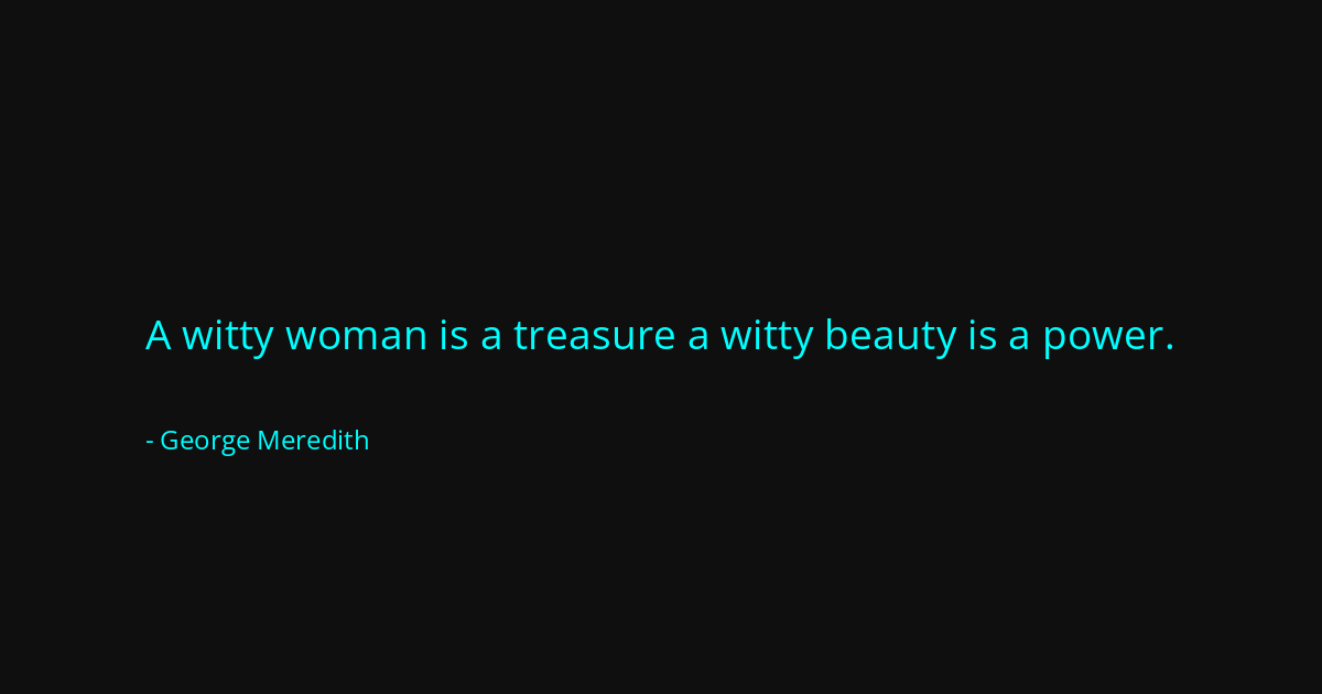 Quote by George Meredith