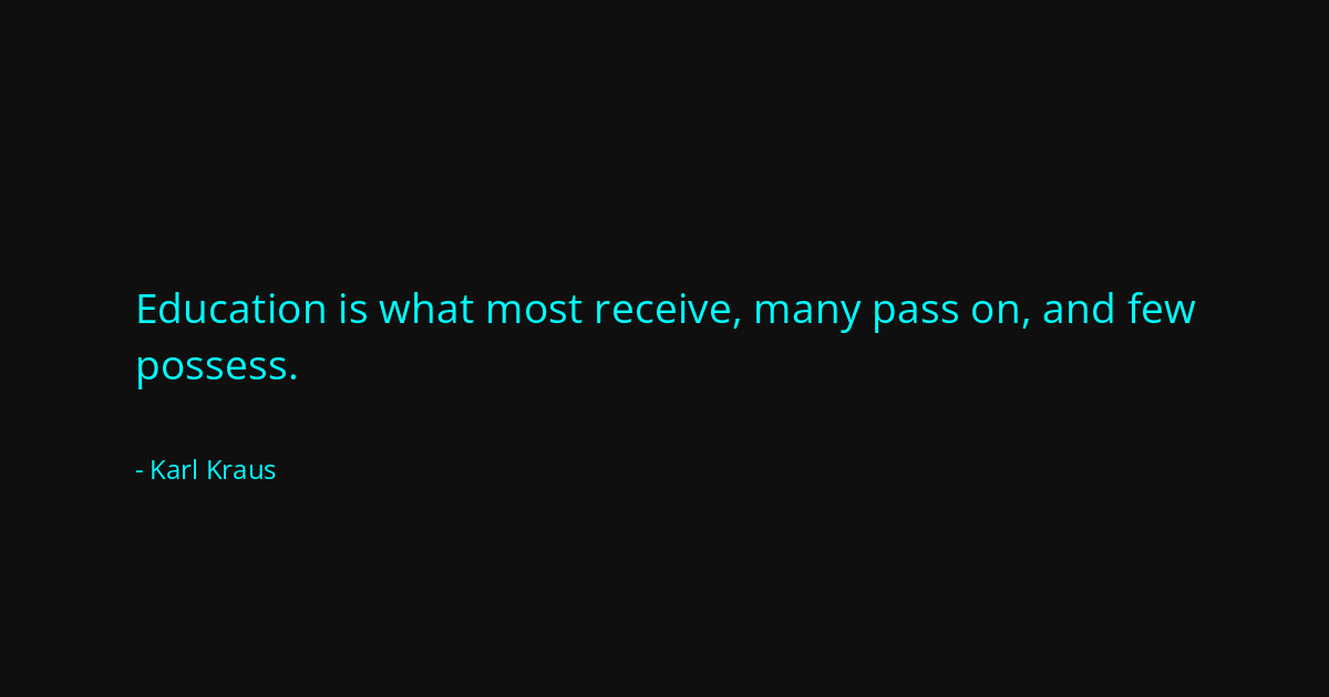 Quote by Karl Kraus