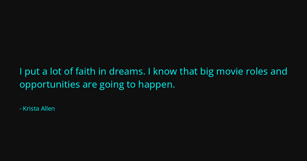 Quote by Krista Allen