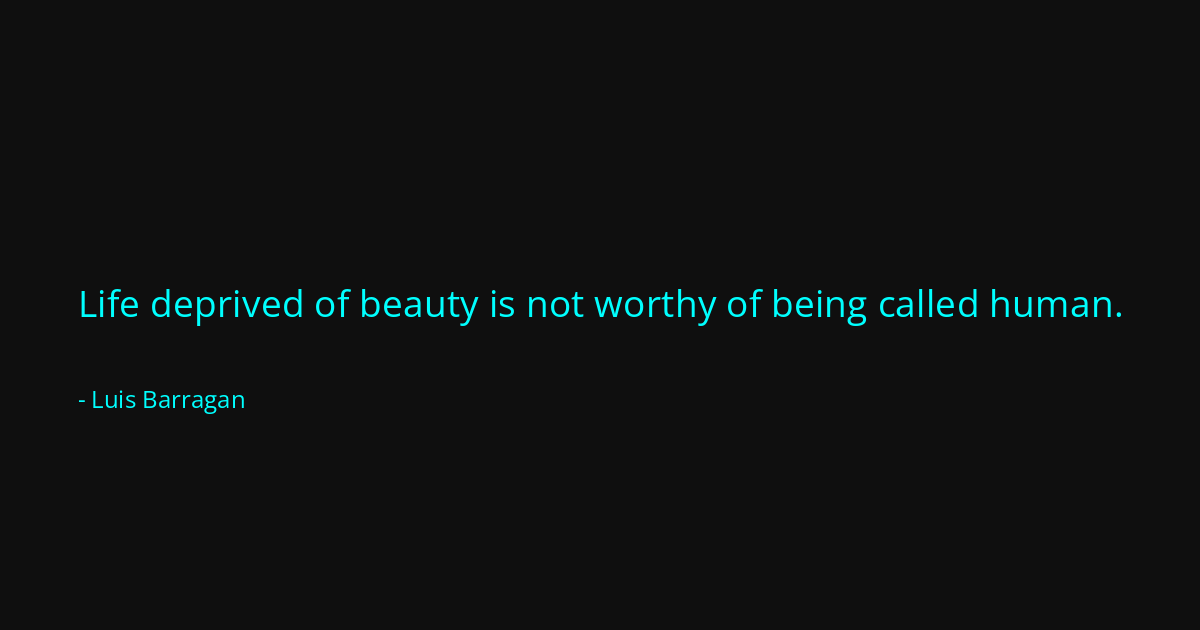 Quote by Luis Barragan