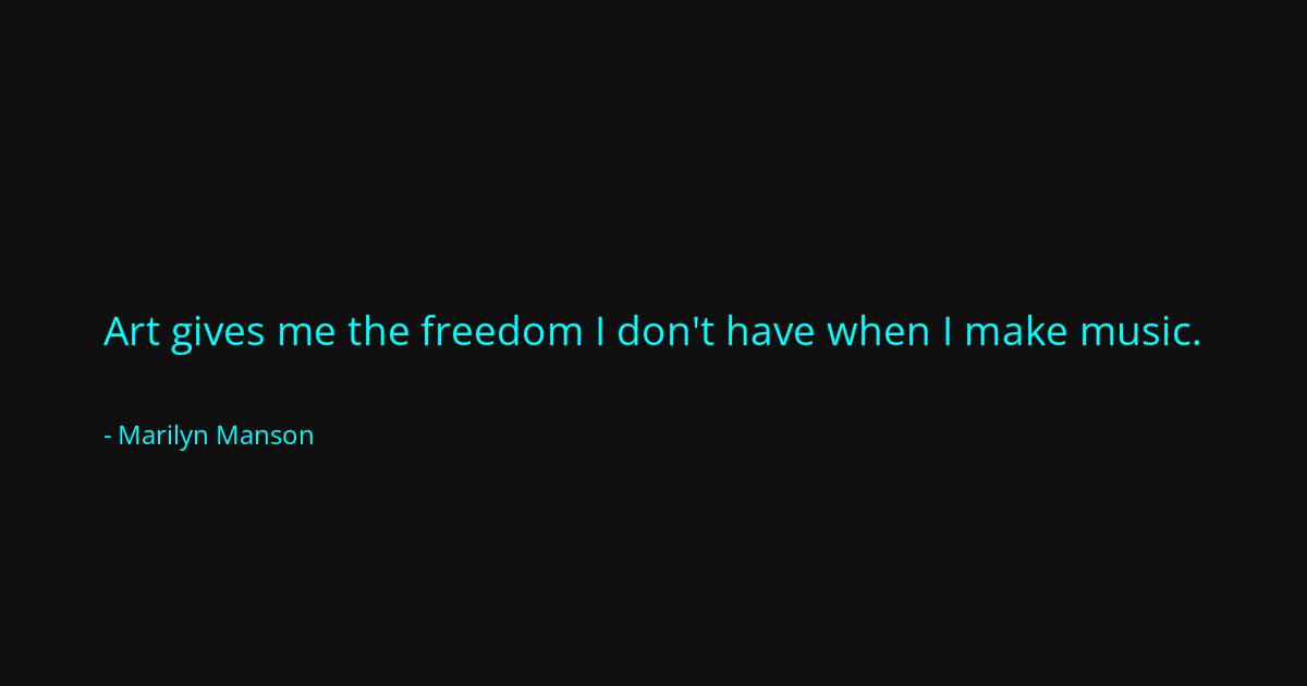 Quote by Marilyn Manson