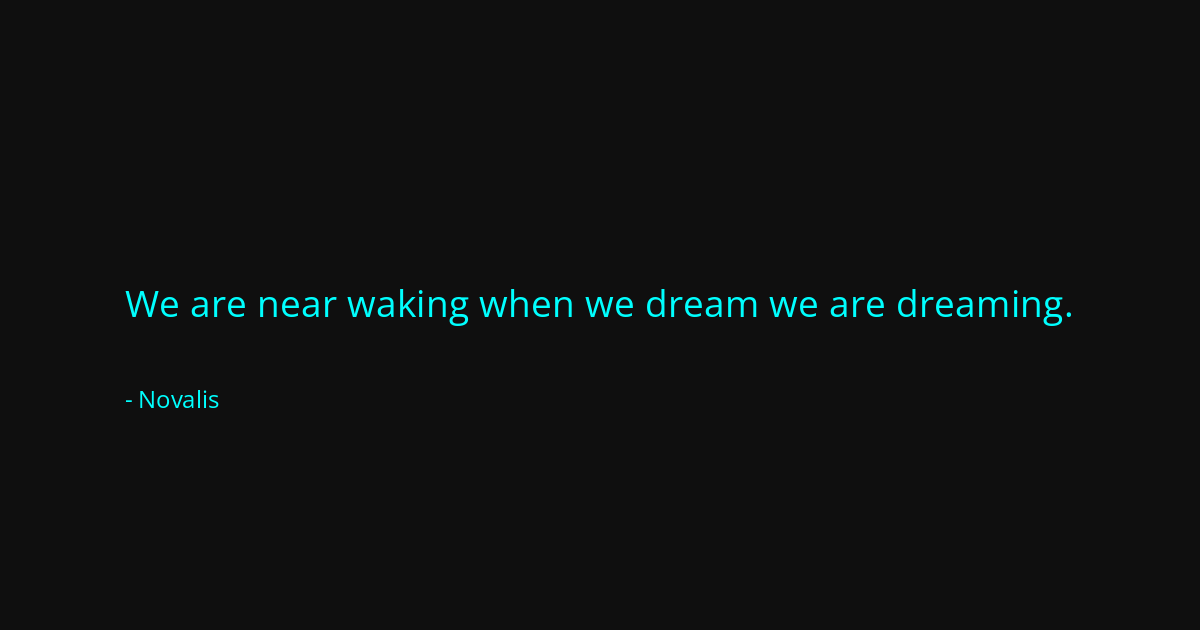 Quote by Novalis