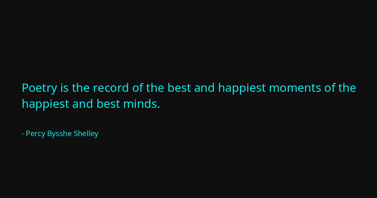 Quote by Percy Bysshe Shelley