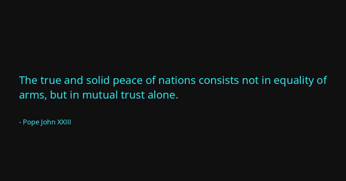 Quote by Pope John XXIII