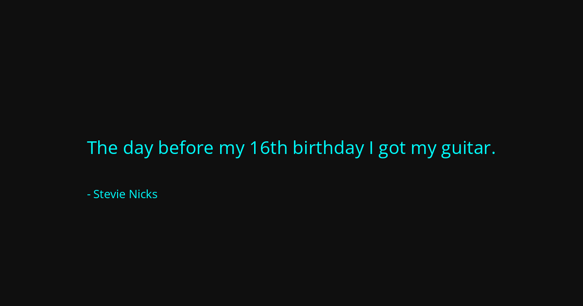 Quote by Stevie Nicks