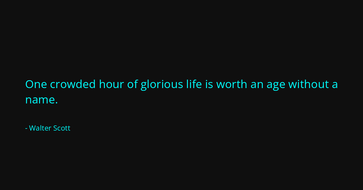 Quote by Walter Scott