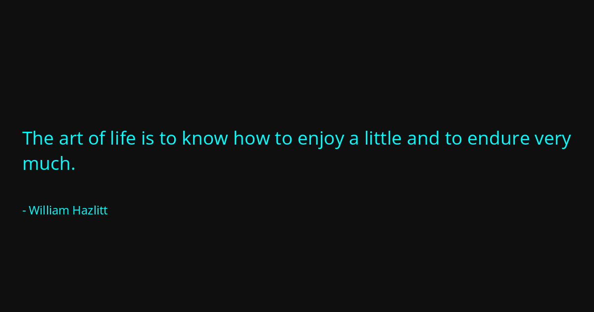 Quote by William Hazlitt