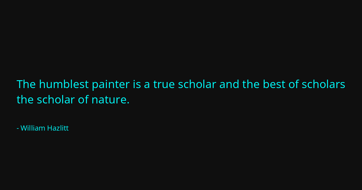 Quote by William Hazlitt