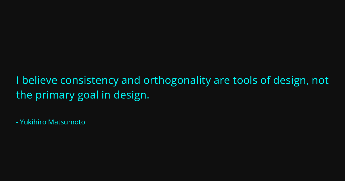 Quote by Yukihiro Matsumoto